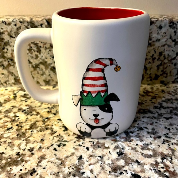 Rae Dunn double sided Christmas Holiday mug cup NEW Santa’s Little Helper Cute - Picture 2 of 2